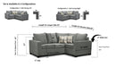 Nadia Sectional Made In Canada 2x1