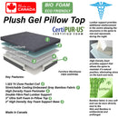 GEL FOAM HIGH LOFT POCKET COIL TRI ZONE HYBRID MATTRESS (MADE IN CANADA)