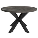 Arhan Round Dining Table in Distressed Grey