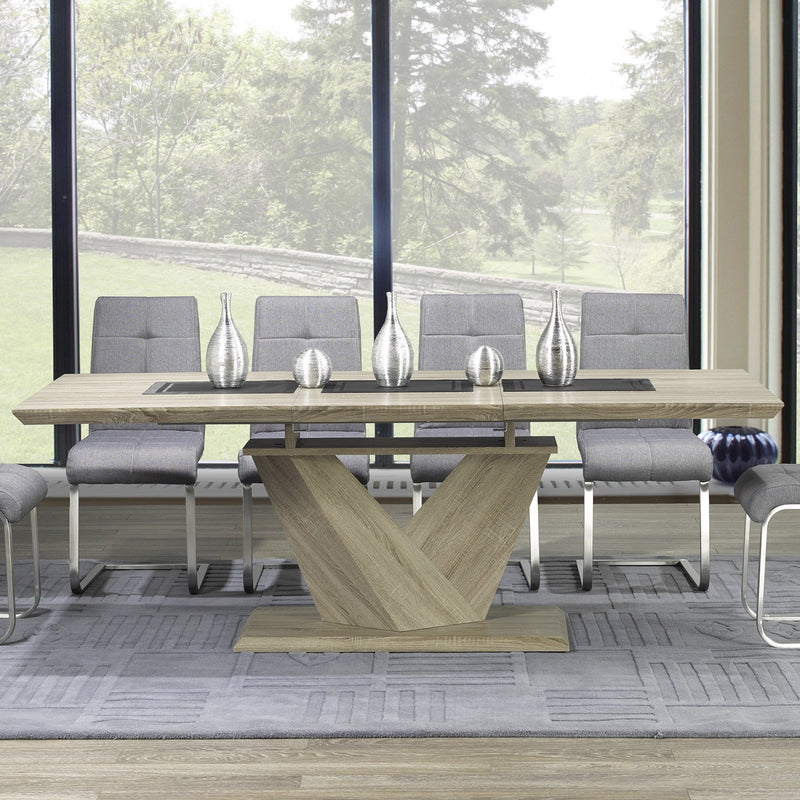 Ecco Rectangular Dining Table in Washed Oak - sydneysfurniture