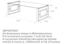 size and dimensions of glass coffee table