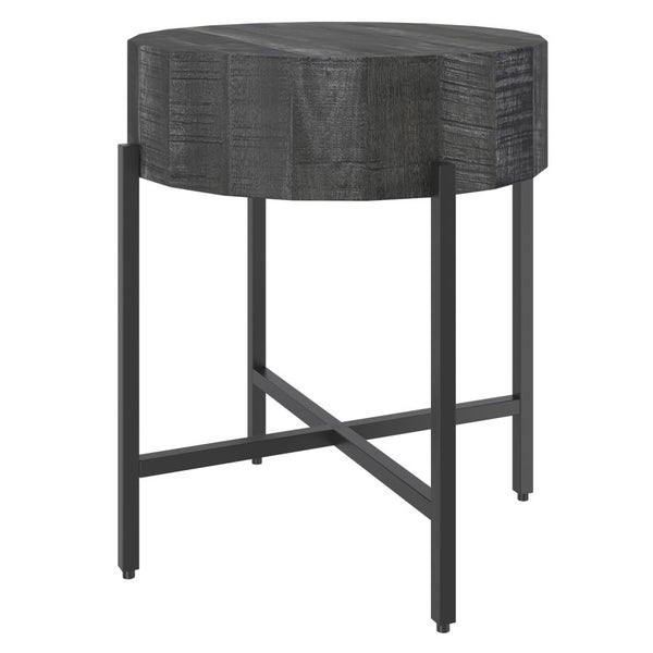 Blake Round Accent Table in Grey