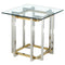 Flora Accent Table in Silver and Gold