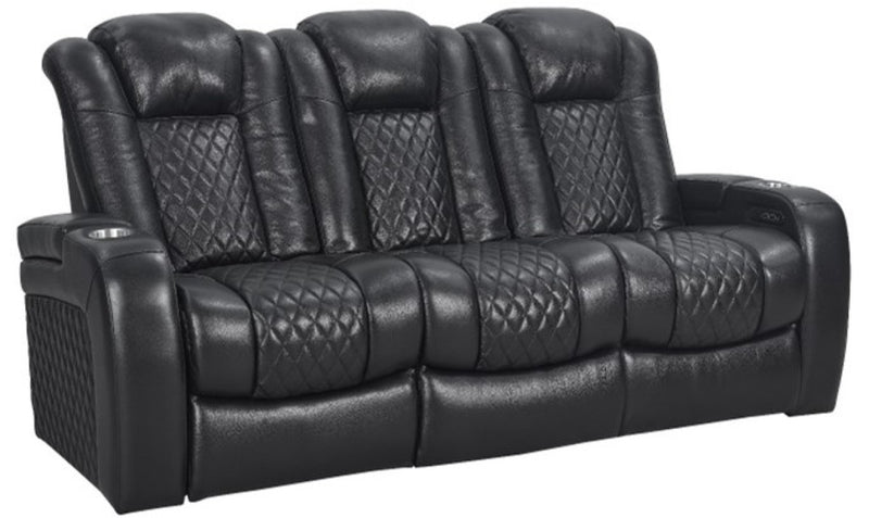 Power Recliner Sofa With USB Chargers + LED Lights & More (Black)