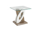 Donatello End Table (White & Oak)