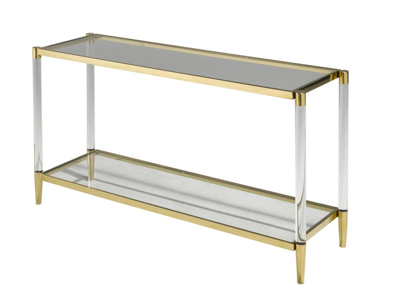 Console Table With Acrylic Legs (Gold)