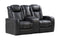 Power Recliner Loveseat With USB Chargers + LED Lights & More (Black)