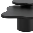 Mayal Large Black Coffee Table: Unique Freeform Mid-Century Modern Design