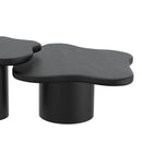 Mayal Large Black Coffee Table: Unique Freeform Mid-Century Modern Design