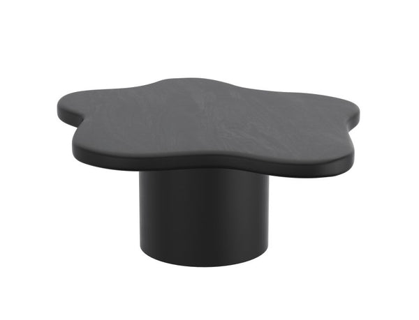 Mayal Large Black Coffee Table: Unique Freeform Mid-Century Modern Design
