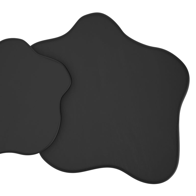 Mayal Large Black Coffee Table: Unique Freeform Mid-Century Modern Design