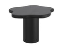 Mayal Small Black Mango Wood Coffee Table, Unique Freeform Design