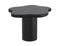 Mayal Small Black Mango Wood Coffee Table, Unique Freeform Design