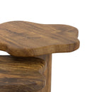 Mayal Mid-Century Modern Walnut Coffee Table with Unique Freeform Design