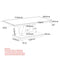 Corvus Rectangular Coffee Table: Warm Grey, Tempered Glass, U-Shaped Pedestal Base