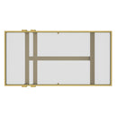 Paxton Rectangular Coffee Table: Contemporary, Brushed Gold, Tempered Glass Top