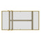 Paxton Rectangular Coffee Table: Contemporary, Brushed Gold, Tempered Glass Top