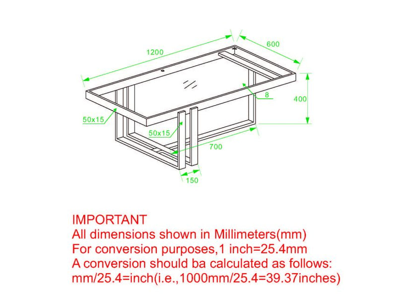 Paxton Rectangular Coffee Table: Contemporary, Brushed Gold, Tempered Glass Top
