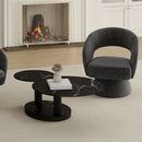 Elara Black Sintered Stone Coffee Table with Rotating Extendable Top