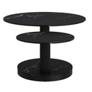 Elara Black Sintered Stone Coffee Table with Rotating Extendable Top