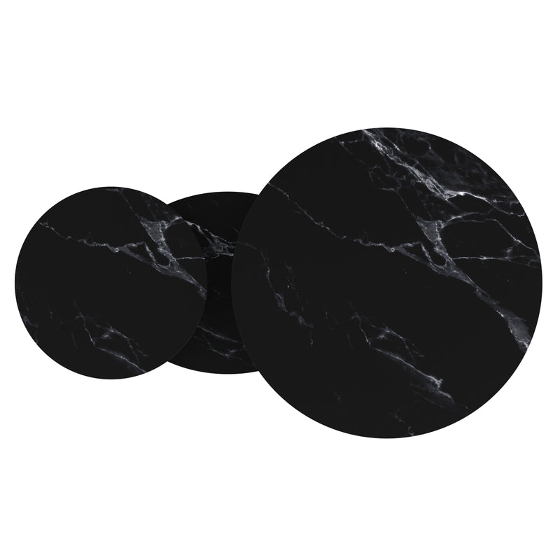 Elara Black Sintered Stone Coffee Table with Rotating Extendable Top