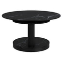Elara Black Sintered Stone Coffee Table with Rotating Extendable Top