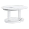 Elara Contemporary Expandable White Sintered Stone Coffee Table with Metal Base