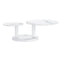 Elara Contemporary Expandable White Sintered Stone Coffee Table with Metal Base