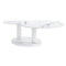 Elara Contemporary Expandable White Sintered Stone Coffee Table with Metal Base