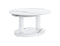 Elara Contemporary Expandable White Sintered Stone Coffee Table with Metal Base