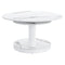 Elara Contemporary Expandable White Sintered Stone Coffee Table with Metal Base