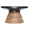 Boden Round Coffee Table in Black and Walnut - Mid-Century Modern Accent Table
