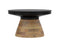 Boden Round Coffee Table in Black and Walnut - Mid-Century Modern Accent Table