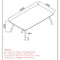 Emery Rectangular Coffee Table: White Faux Marble Top, Black & Gold Metal Legs