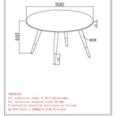 Emery Round White Faux Marble Coffee Table with Black Gold Legs