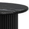 Jilsa Black Marble Top Coffee Table with Solid Mango Wood Base