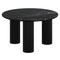 Jilsa Black Marble Top Coffee Table with Solid Mango Wood Base