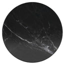 Jilsa Black Marble Top Coffee Table with Solid Mango Wood Base