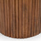 Jilsa Mid-Century Modern Round Coffee Table with Walnut Reeded Base