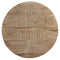 Avni Round Coffee Table: Distressed Natural Solid Mango Wood, Two-Tier Design