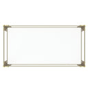 Estrel Rectangular Coffee Table: Contemporary Gold Finish, Two-Tier Glass Design