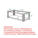 Estrel Rectangular Coffee Table: Contemporary Gold Finish, Two-Tier Glass Design