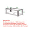 Estrel Rectangular Coffee Table: Contemporary Gold Finish, Two-Tier Glass Design