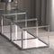 Casini Large Square Coffee Table in Silver: Modern Modular Design with Mirrored Glass