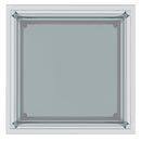 Casini Large Square Coffee Table in Silver: Modern Modular Design with Mirrored Glass