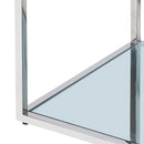 Casini Large Square Coffee Table in Silver: Modern Modular Design with Mirrored Glass