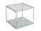 Casini Large Square Coffee Table in Silver: Modern Modular Design with Mirrored Glass