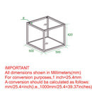 Casini Large Square Coffee Table in Silver: Modern Modular Design with Mirrored Glass