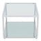 Casini Small Square Coffee Table: Modern Silver Chrome, Glass Tiers, Modular Design