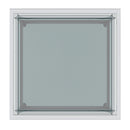 Casini Small Square Coffee Table: Modern Silver Chrome, Glass Tiers, Modular Design